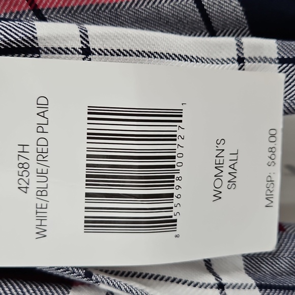 PLAID SHIRT DRESS SIZE SMALL / RED /WHITE/BLUE BLL-NYC - Picture 9 of 9